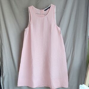 Duffield Lane Light Pink Striped Seersucker Dress